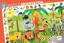 Puzzle di osservazione della foresta pluviale Djeco, 35 pezzi
