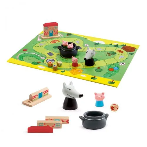 Djeco Wolf und die drei kleinen Schweinchen Brettspiel