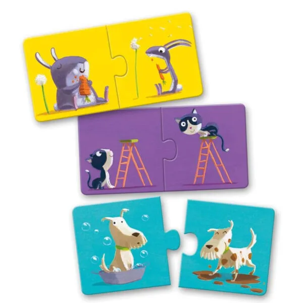 Djeco Duo Puzzle Gegensätze 12 x 2 Teile