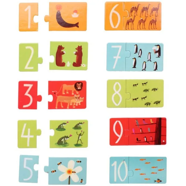 Djeco duo puzzle 10 x 2 pezzi