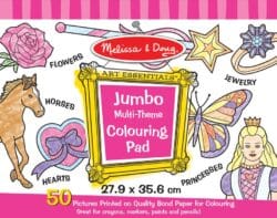 M&D Large colouring pad - pink LAST CHANCE