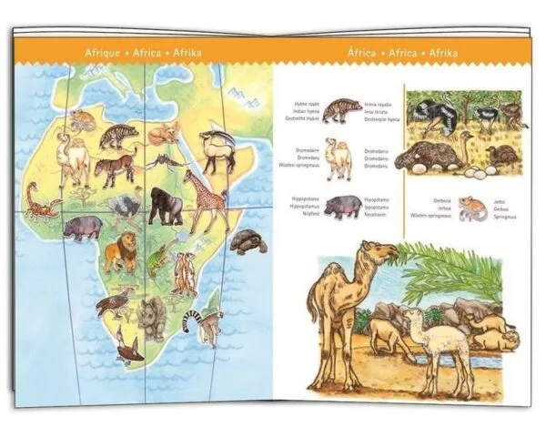 Puzzle Djeco Animali del mondo, 100 pezzi