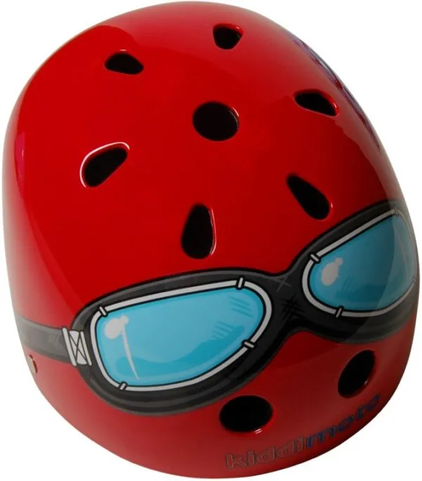 Casco per bambini Kiddimoto S 48-53 cm Red Goggle