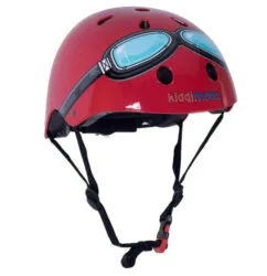 Kiddimoto S 48-53 cm Kinderhelm mit roter Schutzbrille