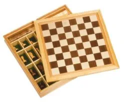 Goki spielt Schach und Dame