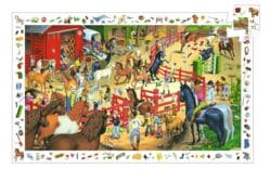 Djeco Puzzle di osservazione dei cavalli, 200 pezzi