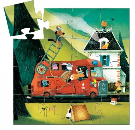 Djeco puzzle feuerwehrmänner 16 teile