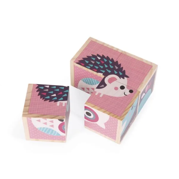 Cubi di animali in legno Janod