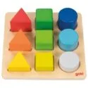 Inseritore in legno Goki con forma e colore 9 pezzi