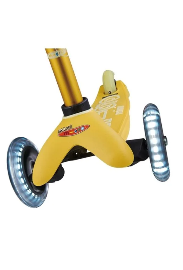 Micro Mini Deluxe LED žuti dječji skuter