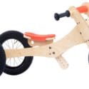 Trybike drvena guralica 4u1 narančasta