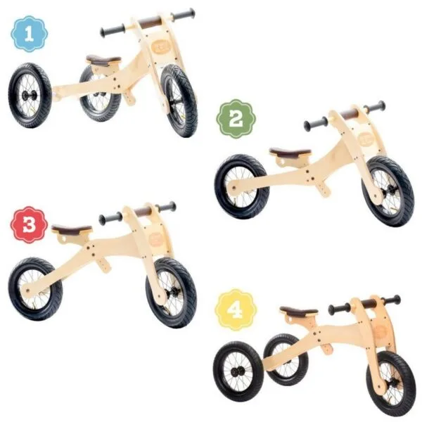 Trybike 4in1 Holzkinderwagen orange