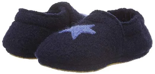Pantofole in lana Nanga stella blu