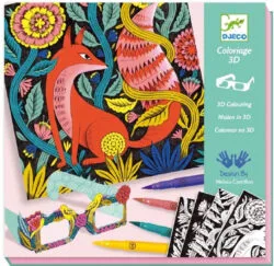 Djeco Set creativo occhiali 3D - Foresta da colorare