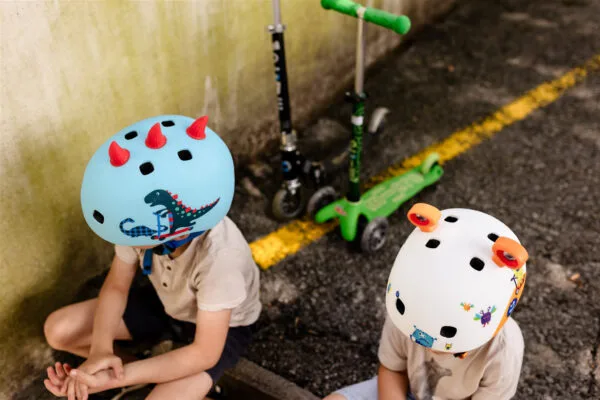 Micro M 52-56 cm Casco per bambini Dinosauro 3D