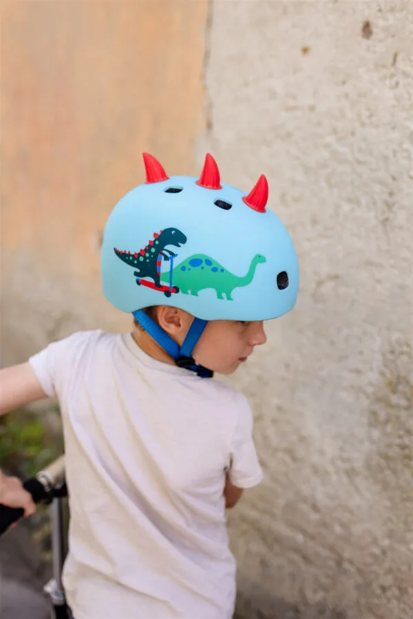 Micro S 48-53 cm Casco per bambini Dinosauro 3D