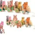 Treno e animali domestici in legno Djeco