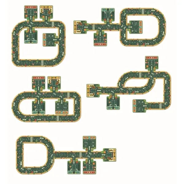 Djeco Großes Auto-Straßen-Puzzle, 21 Teile