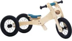 Trybike drvena guralica 4u1 plava