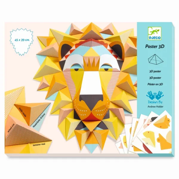 Djeco 3D-Löwe-Poster