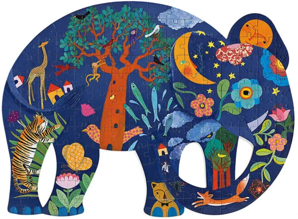 Djeco Elefanten-Puzzle, 150 Teile