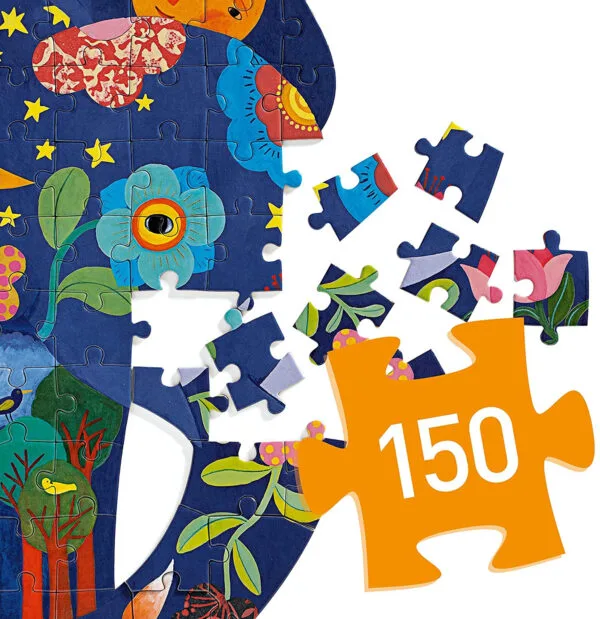 Djeco Elefanten-Puzzle, 150 Teile