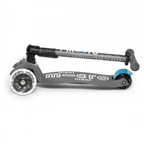Micro Maxi Deluxe LED pieghevole grigio Scooter per bambini