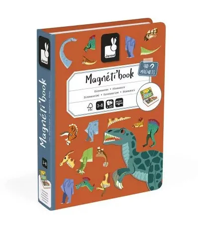 Libro magnetico dei dinosauri Janod