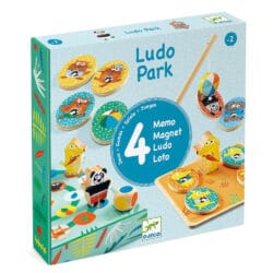Djeco 4 wooden games Ludo Park