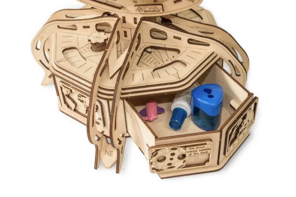 3D-Puzzle-Globus aus Holz, 393 Teile