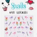 Snails nail stickers Flamingo