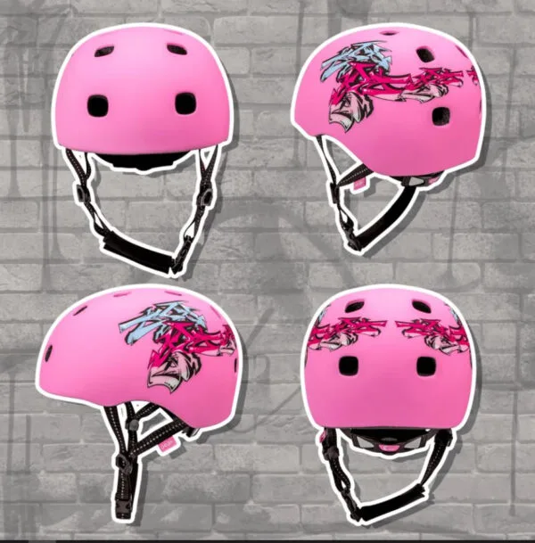 Crazy M/L 54-60 cm rosa Graffiti Kinderhelm