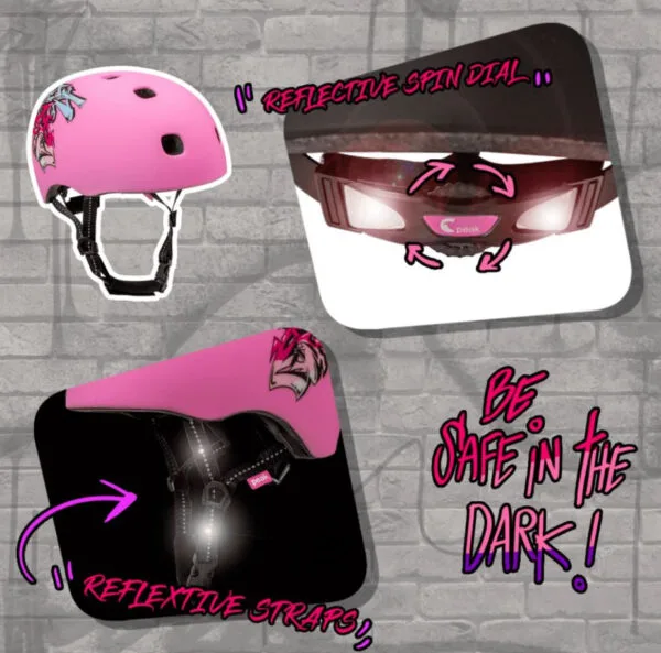 Crazy M/L 54-60 cm rosa Graffiti Kinderhelm