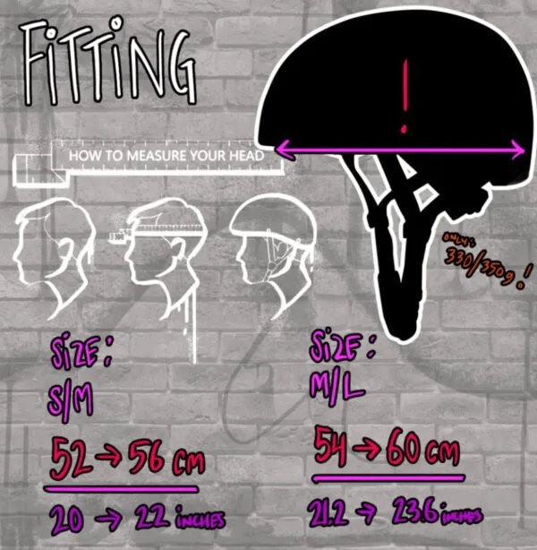 Crazy M/L 54-60 cm rosa Graffiti Kinderhelm