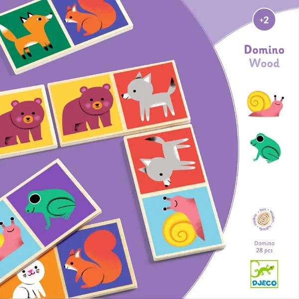 Djeco domino in legno animali e coccinelle