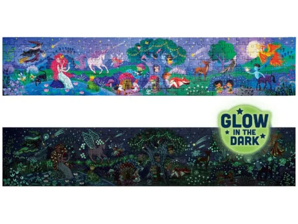 Puzzle Hape Foresta magica che brilla al buio, 200 pezzi