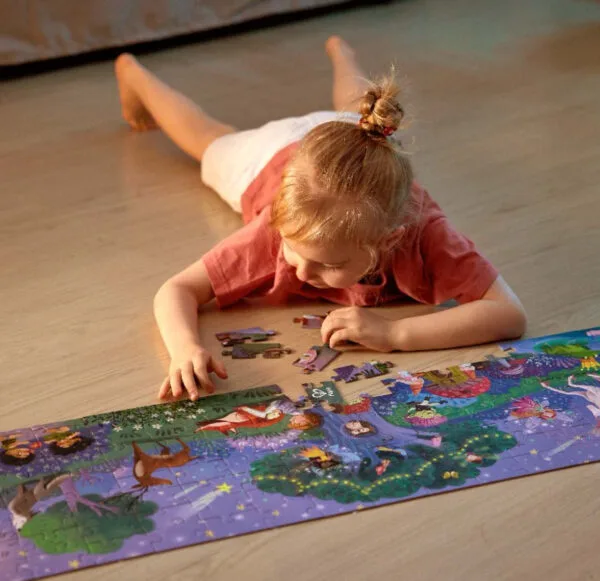 Puzzle Hape Foresta magica che brilla al buio, 200 pezzi