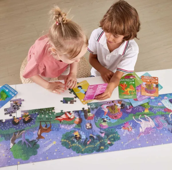 Puzzle Hape Foresta magica che brilla al buio, 200 pezzi