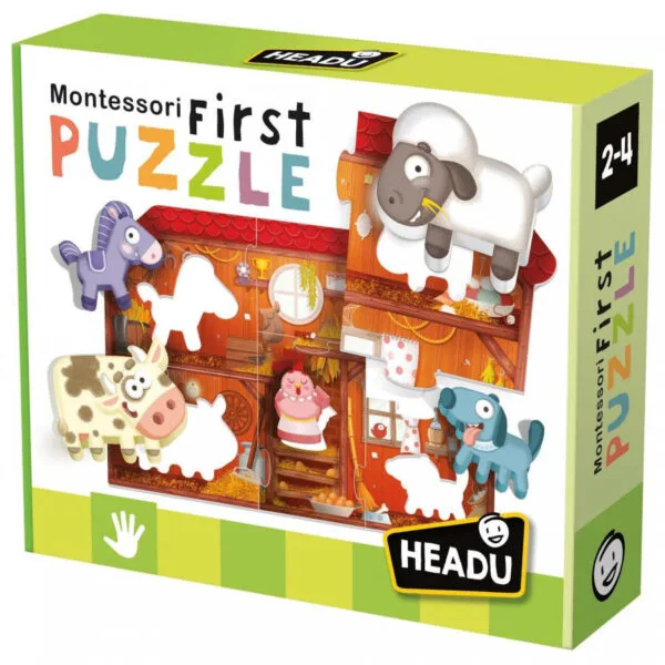 Headu Montessori Bauernhof Puzzle und Formen