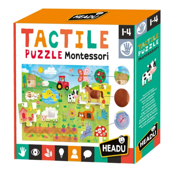 Headu Taktile Montessori Bauernhof Puzzle