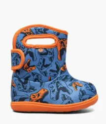 Bogs, stivali da dinosauro per bambini blu/arancio