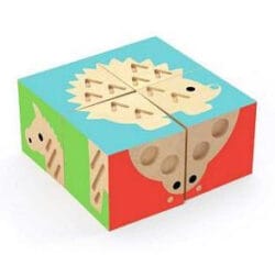 Djeco Wooden Animal and Texture Cubes 4 pieces