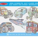 M&D block with vehicle colouring pages
