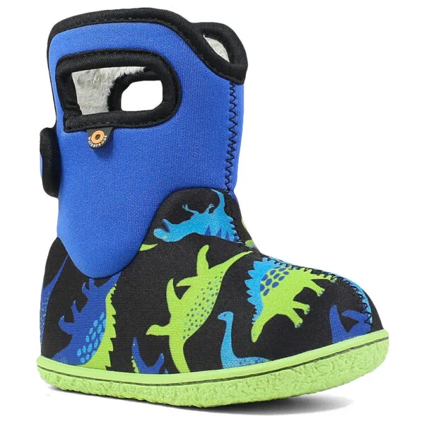 Bogs, stivali da dinosauro per bambini blu/verde