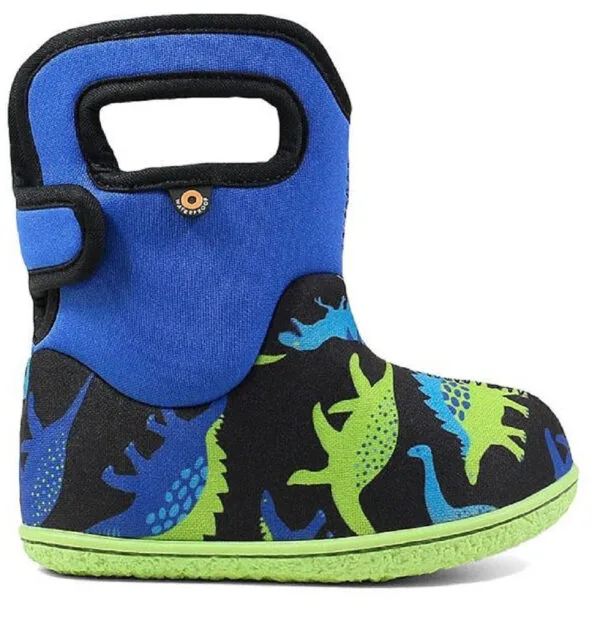Bogs, stivali da dinosauro per bambini blu/verde