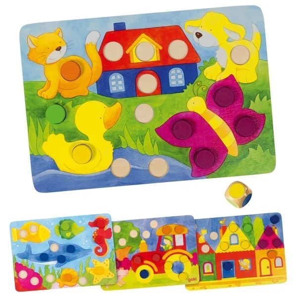 Gioco da tavolo Goki con cubo a colori