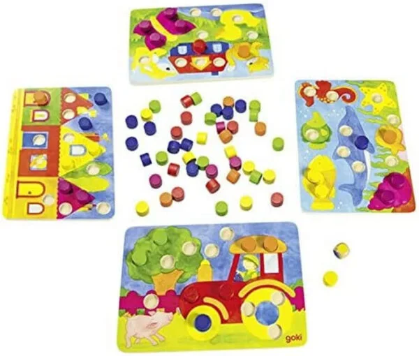 Gioco da tavolo Goki con cubo a colori