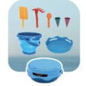 Set di sabbia Compactoys 7in1 blu
