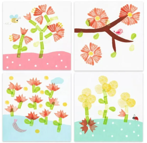 Set di timbri creativi Djeco flowers