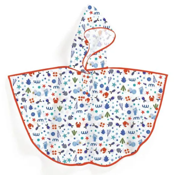 Djeco poncho mantello oceano 3-5 anni